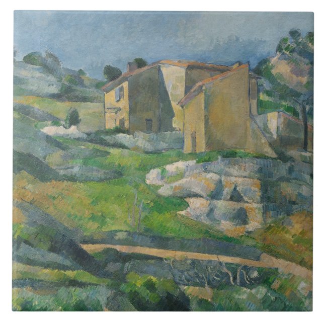 Paul Cezanne | Houses in the Provence: The Riaux V Tile (Front)