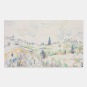 Paul Cezanne - Landscape in Provence Rectangular Sticker