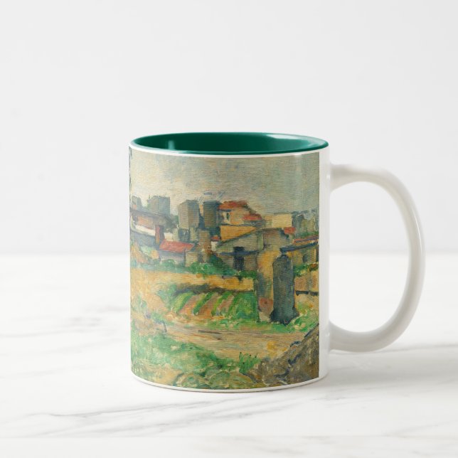 Paul Cezanne | Landscape near Paris, c. 1876 (oil  Two-Tone Coffee Mug (Right)