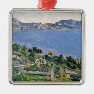 Paul Cezanne   L'Estaque, View of the Bay of Marse Metal Tree Decoration