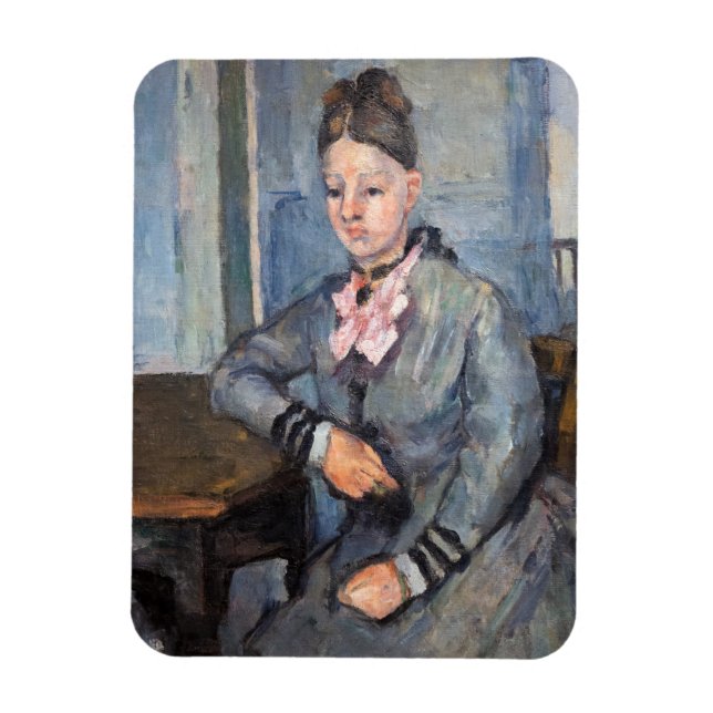 Paul Cezanne - Madame Cezanne Leaning on a Table Magnet (Vertical)