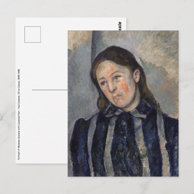 Paul Cezanne - Madame Cezanne with Loosened Hair Postcard (Front/Back)