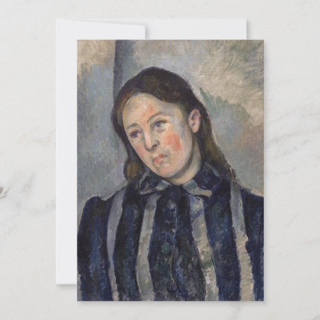 Paul Cezanne - Madame Cezanne with Loosened Hair Thank You Card (Front)