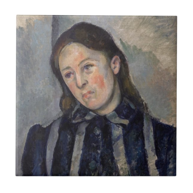 Paul Cezanne - Madame Cezanne with Loosened Hair Tile (Front)