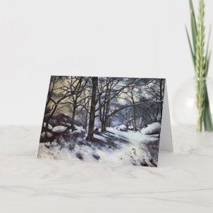 Paul Cezanne- Melting Snow. Fontainbleau Card