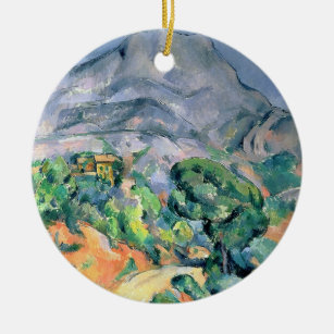 Paul Cezanne   Mont Sainte-Victoire, 1900 Ceramic Tree Decoration
