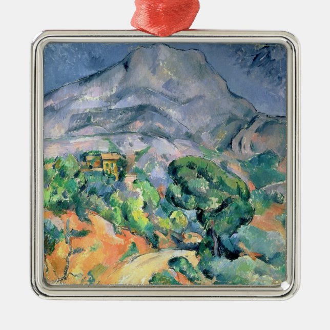 Paul Cezanne | Mont Sainte-Victoire, 1900 Metal Tree Decoration (Front)