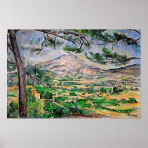 Paul Cezanne - Mont Sainte-Victoire and Large Pine Poster