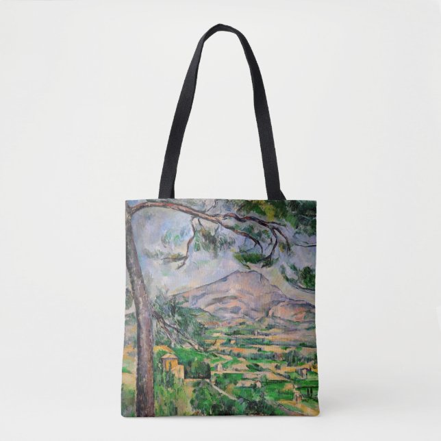 Paul Cezanne - Mont Sainte-Victoire and Large Pine Tote Bag (Front)