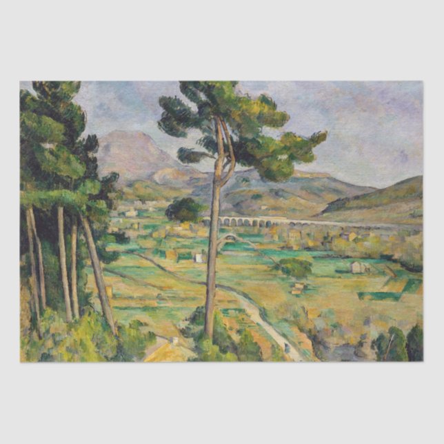 Paul Cezanne - Mont Sainte-Victoire and Viaduct Tissue Paper (Front)
