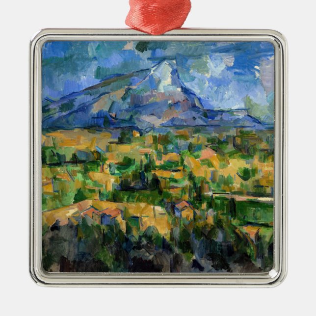 Paul Cezanne - Mont Sainte-Victoire Metal Tree Decoration (Front)