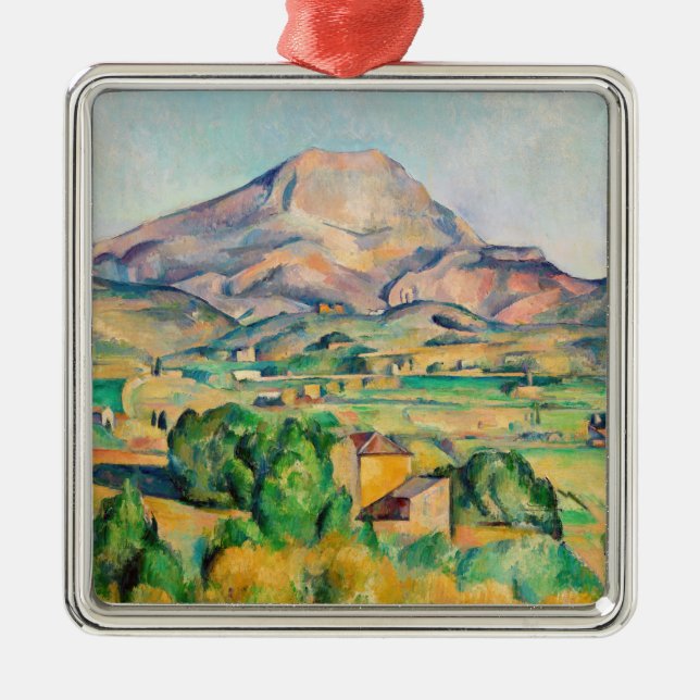 Paul Cezanne - Mont Sainte-Victoire Metal Tree Decoration (Front)