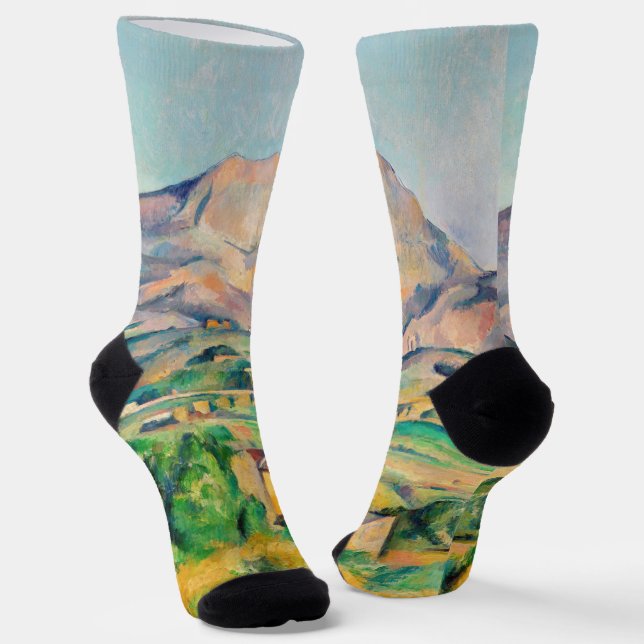 Paul Cezanne - Mont Sainte-Victoire Socks (Angled)
