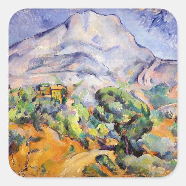 Paul Cezanne - Mont Sainte-Victoire, Tholonet Road Square Sticker (Front)