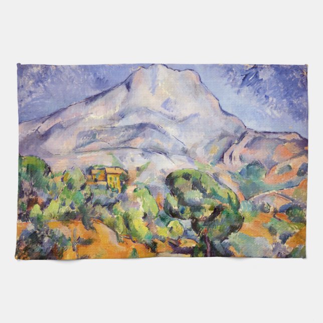 Paul Cezanne - Mont Sainte-Victoire, Tholonet Road Tea Towel (Horizontal)
