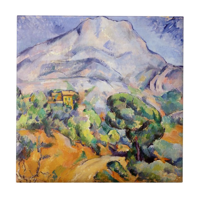 Paul Cezanne - Mont Sainte-Victoire, Tholonet Road Tile (Front)