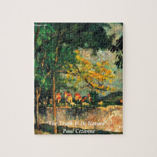 Paul Cezanne Nature Painting & Quote Jigsaw Puzzle (Vertical)