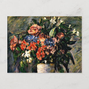 Paul Cezanne painting, Pot of Flowers, 1876 Postcard