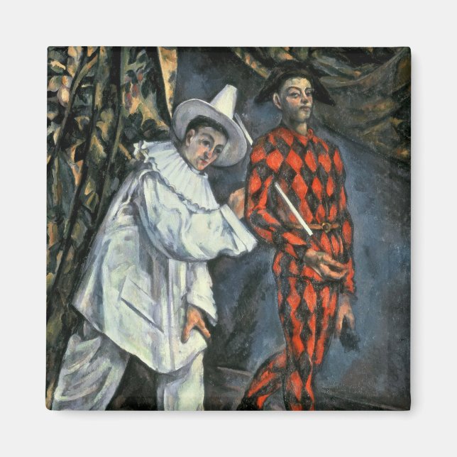 Paul Cezanne | Pierrot and Harlequin , 1888 Magnet (Front)