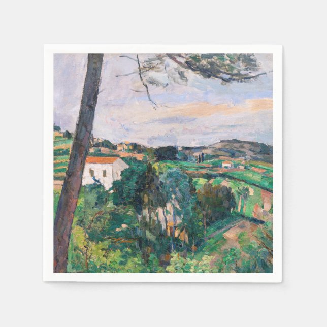 Paul Cezanne - Pine tree at Estaque Napkin (Front)