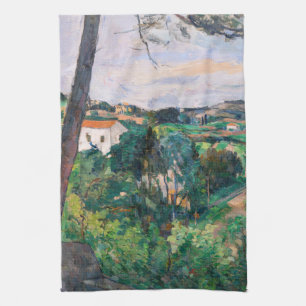 Paul Cezanne - Pine tree at Estaque Tea Towel