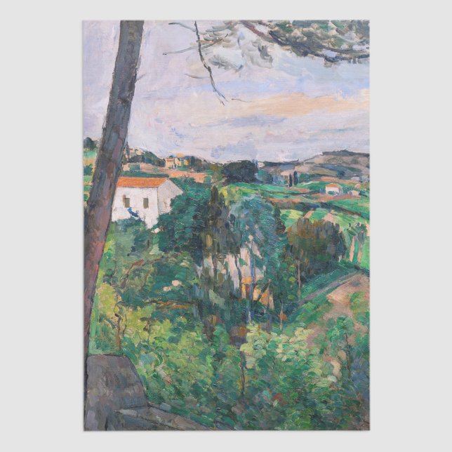 Paul Cezanne - Pine tree at Estaque Tissue Paper (Creator Uploaded)