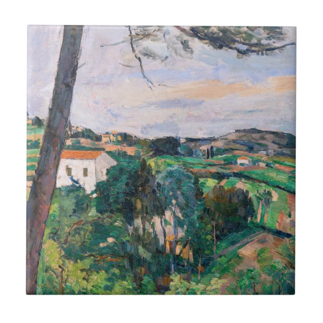 Paul Cezanne - Pine tree at L'Estaque Tile (Front)