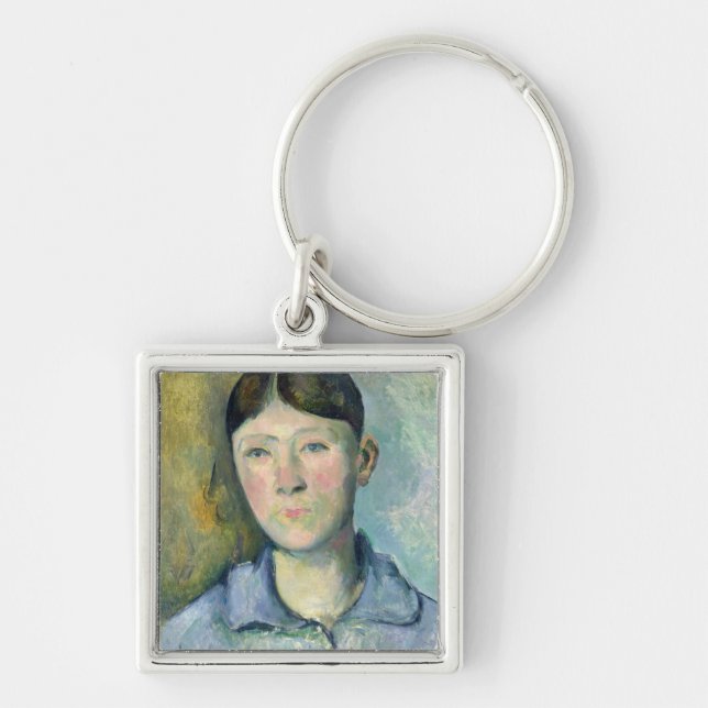 Paul Cezanne | Portrait of Madame Cezanne, 1885-90 Key Ring (Front)