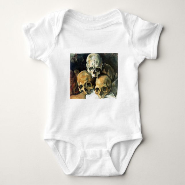 Paul Cézanne - Pyramid of Skulls Baby Bodysuit (Front)
