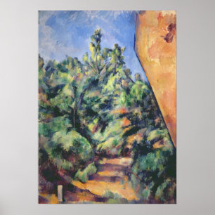 Paul Cezanne   Red rock, c.1895 (oil on canvas) Poster