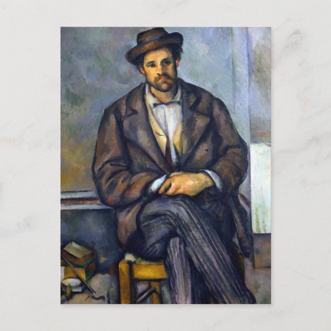 Paul Cezanne Seated Peasant Postcard (Front)