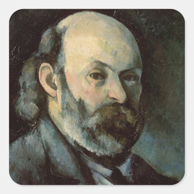 Paul Cezanne | Self Portrait, c.1879-85 Square Sticker (Front)