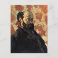 Paul Cezanne- Self-portrait, pink background