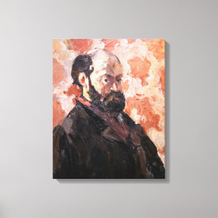 Paul Cezanne - Self-portrait with pink background Canvas Print