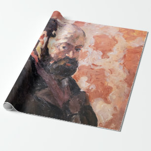 Paul Cezanne - Self-portrait with pink background Wrapping Paper