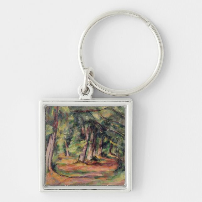 Paul Cezanne | Sous-bois  1890-94 Key Ring (Front)