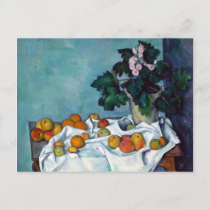 Paul Cezanne Still Life Apples and Primroses Postcard