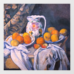 Paul Cezanne - Still Life with a Curtain Window Cling
