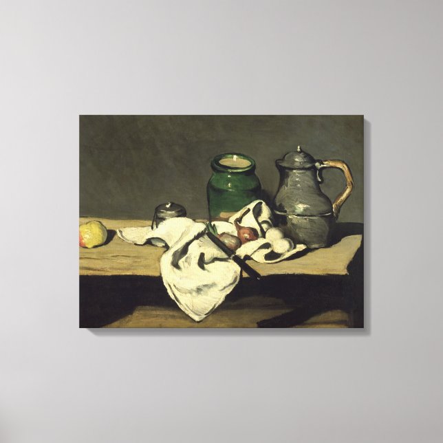 Paul Cezanne | Still Life with a Kettle, c.1869 Canvas Print (Front)