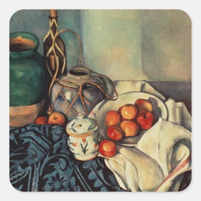 Paul Cezanne | Still Life with Apples, 1893-94 Square Sticker (Front)