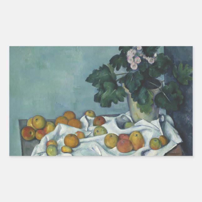 Paul Cezanne - Still Life with Apples and a Pot Rectangular Sticker (Front)