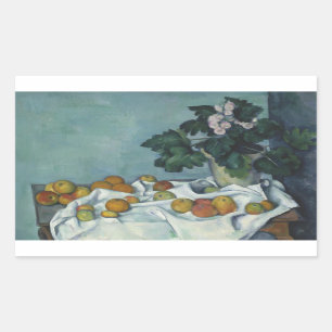 Paul Cezanne - Still Life with Apples and a Pot Rectangular Sticker