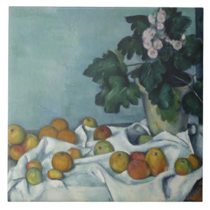 Paul Cezanne - Still Life with Apples and a Pot Tile