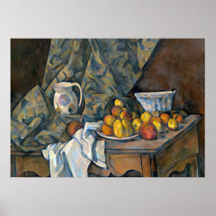 Paul Cezanne Still Life with Apples and Peaches, Poster