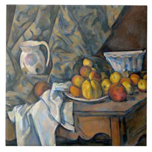 Paul Cezanne   Still Life with Apples and Peaches, Tile