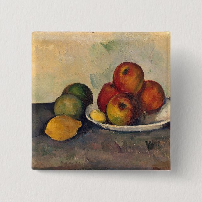 Paul Cezanne | Still life with Apples, c.1890 15 Cm Square Badge (Front)