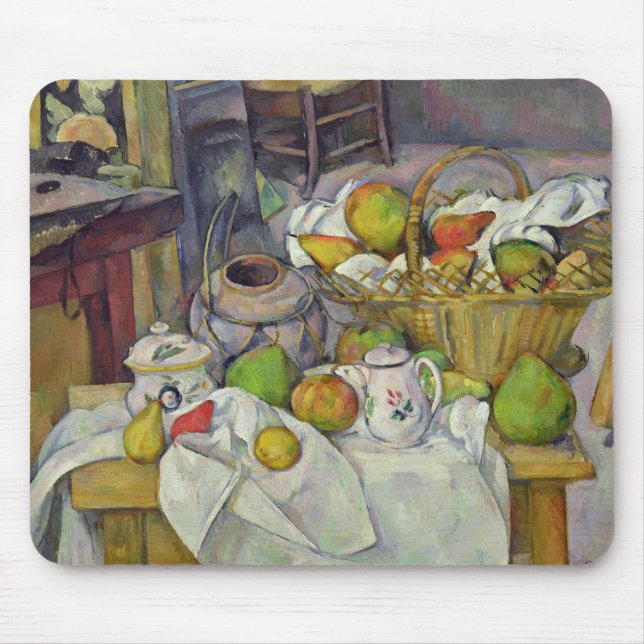 Paul Cezanne | Still life with basket, 1888-90 Mouse Mat (Front)