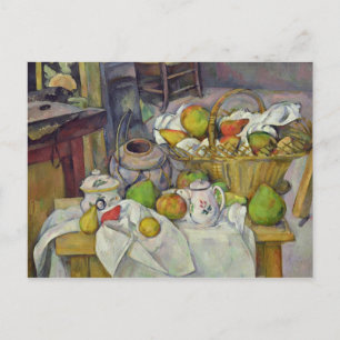 Paul Cezanne   Still life with basket, 1888-90 Postcard