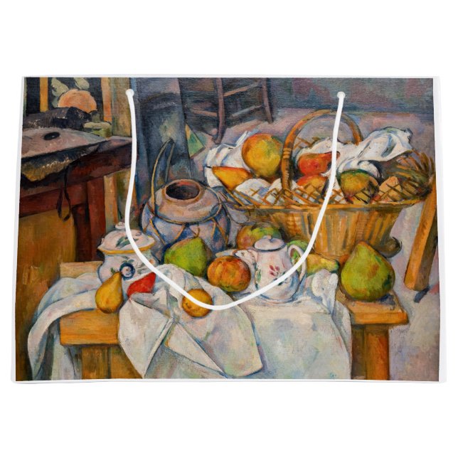 Paul Cezanne - Still Life with Basket Large Gift Bag (Front)