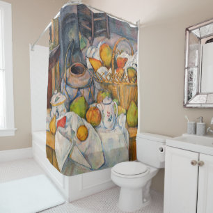 Paul Cezanne - Still Life with Basket Shower Curtain